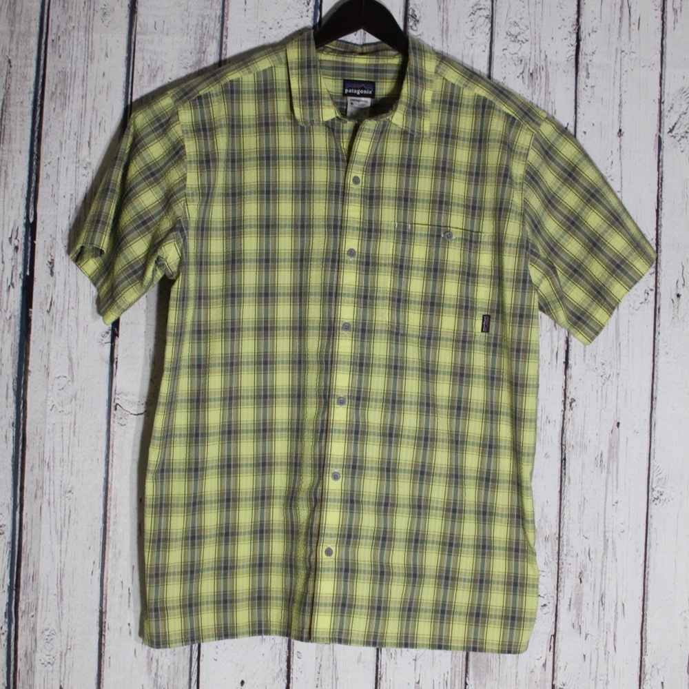PATAGONIA MENS SEERSUCKER PLAID SS SHIRT XL